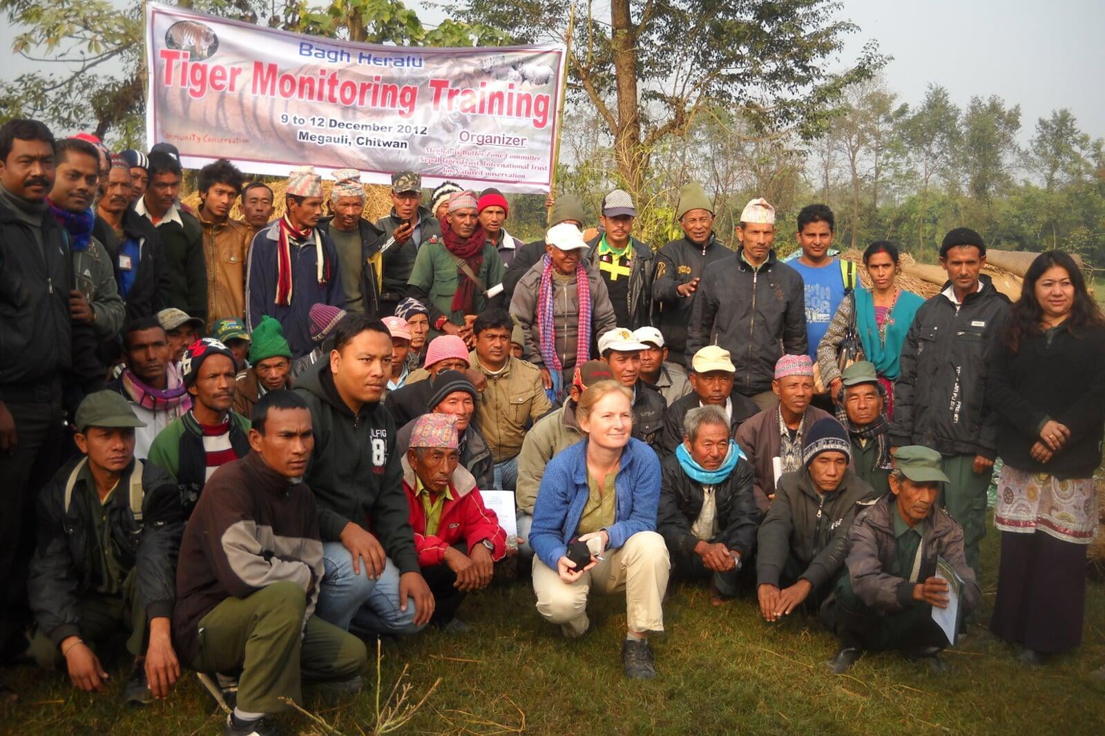 Group photo of participants in the Tiger Monitoring Training in Meghauli