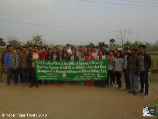 Kathmandu Forestry College students